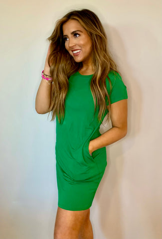 Kelly Green T-shirt Jersey Dress